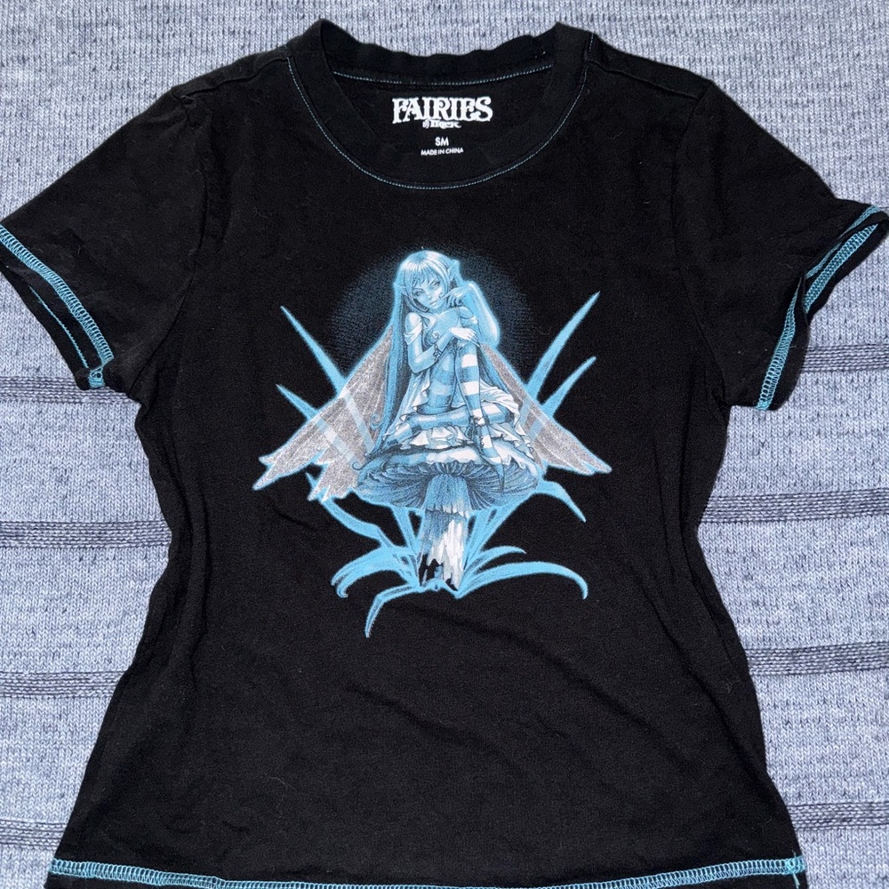 Black & Blue TrickFairy Baby Tee 🧚🏻‍♀️🩵